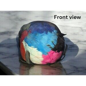 Vintage Don Anderson New York Womans Formal Hat Vibrant Colors w/ Black Feathers